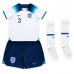 Camisa de Futebol Inglaterra Luke Shaw #3 Equipamento Principal Infantil Mundo 2022 Manga Curta (+ Calças curtas)